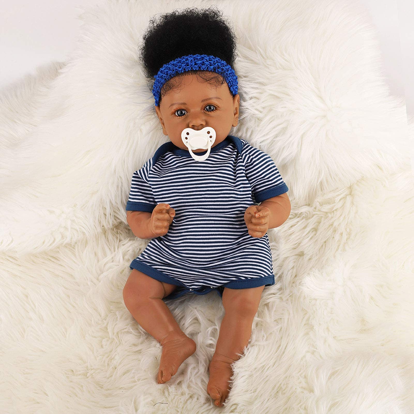 Amazon.co.jp: リボーンベビードール 女の子 22インチ 褐色肌 新生児